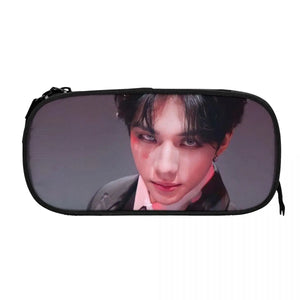 Hyunjin Pen Box Student School Anime Zipper Pen Bag Child Stationery Bag