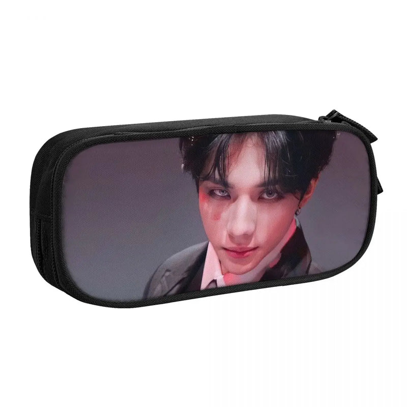 Hyunjin Pen Box Student School Anime Zipper Pen Bag Child Stationery Bag