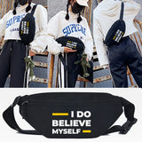 Do Letter Print Waist Bags Shoulder Bag Sport Crossbody Chest Bags