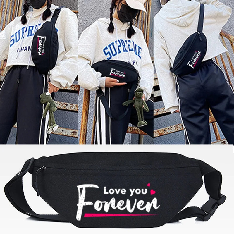 Do Letter Print Waist Bags Shoulder Bag Sport Crossbody Chest Bags