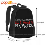 Hapkido Backpack Large Capacity Foldable Gymnast Bag Riding Backpack