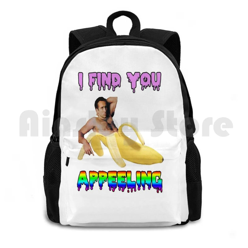 Nicolas Cage Meme Actor Film Movie Hiking Backpack