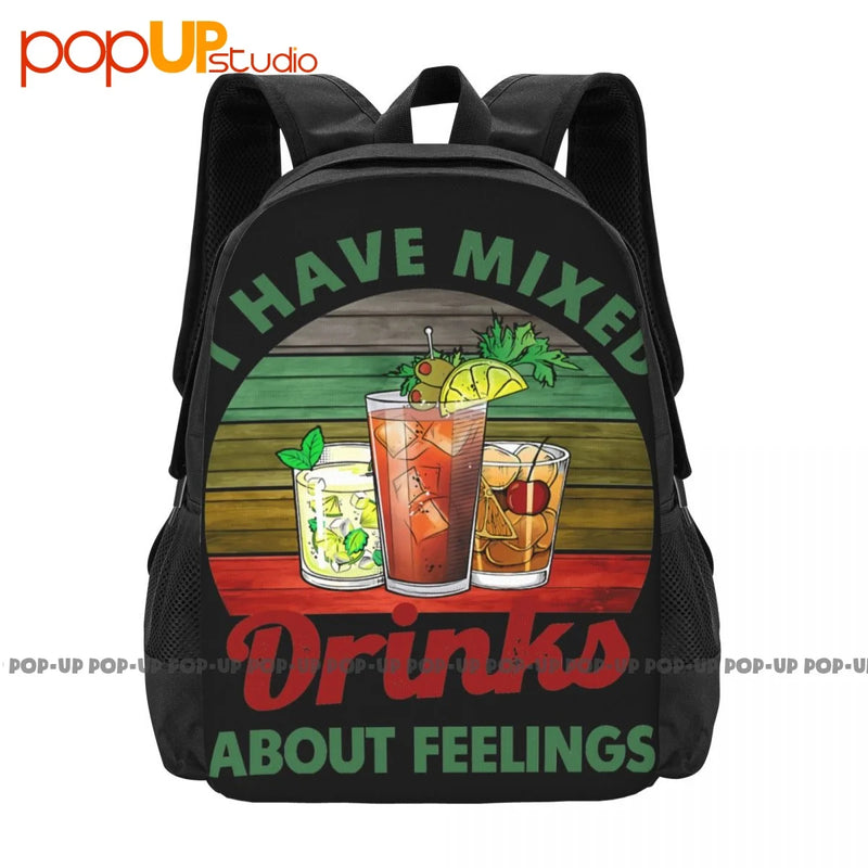 Mixed Drinks About Feelings Bartender Backpack