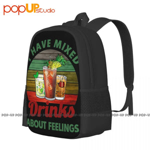 Mixed Drinks About Feelings Bartender Backpack
