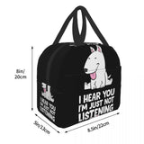 Funny Bull Terrier Insulated Lunch Bags for Women Dog Reusable Cooler