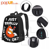 Foxes Backpack Large Capacity Swimming Riding Backpack