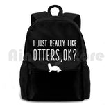 Funny Otters Lover Outdoor Hiking Backpack