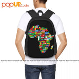 Africa Continent Backpack Large Capacity Foldable Storage Bag