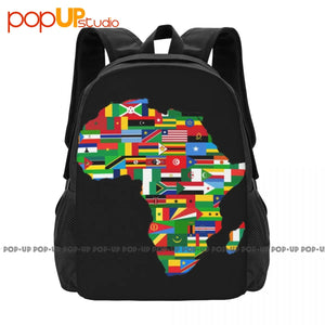 Africa Continent Backpack Large Capacity Foldable Storage Bag