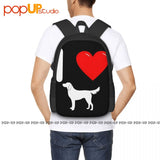 Flat Coated Retriever Silhouette Backpack Gym Art Print