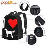 Flat Coated Retriever Silhouette Backpack Gym Art Print