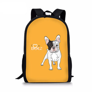 Boxer Dog School Backpack for Kids