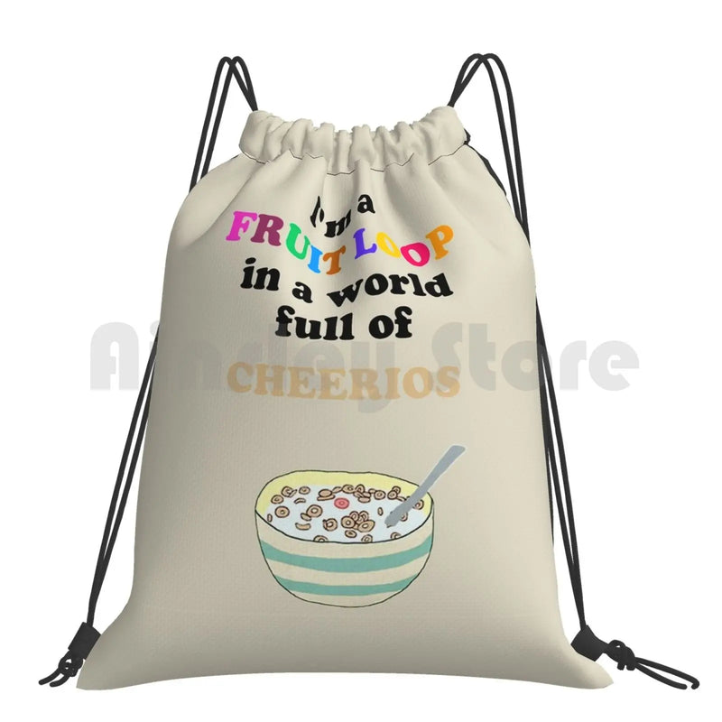 Fruit Loop in a Cheerios World Drawstring Bag