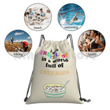 Fruit Loop in a Cheerios World Drawstring Bag