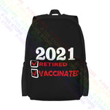 Retired & Vaccinated Funny Retirement Backpack