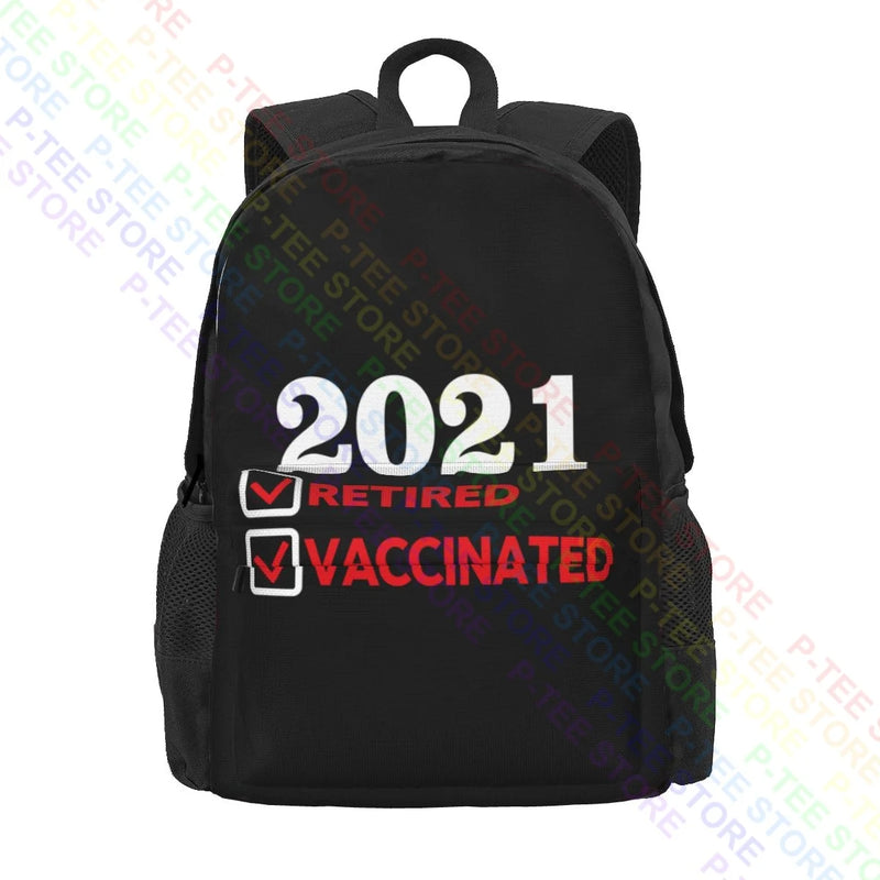 Retired & Vaccinated Funny Retirement Backpack