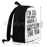 Funny Docking Boat Apology Gift Men Women Outdoor Hiking Backpack