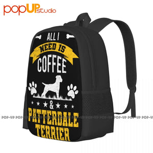 Coffee & Patterdale Terrier Lover Backpack
