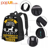 Coffee & Patterdale Terrier Lover Backpack