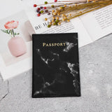 Waterproof Marble Pattern Passport Cover Holder World Bag Protector