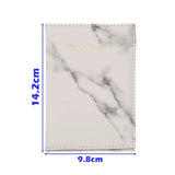 Waterproof Marble Pattern Passport Cover Holder World Bag Protector