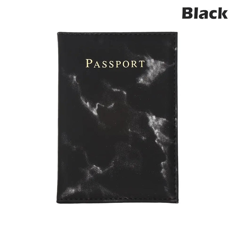 Waterproof Marble Pattern Passport Cover Holder World Bag Protector