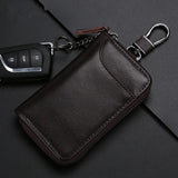Genuine Leather Keychain Holder Keys Organizer Wallet Men Car Key Case