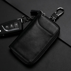 Genuine Leather Keychain Holder Keys Organizer Wallet Men Car Key Case