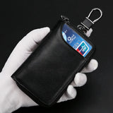 Genuine Leather Keychain Holder Keys Organizer Wallet Men Car Key Case