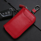 Genuine Leather Keychain Holder Keys Organizer Wallet Men Car Key Case