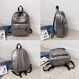 Casual Unisex Space Down Glossy Waterproof Backpack