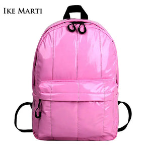 Casual Unisex Space Down Glossy Waterproof Backpack