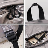 Casual Unisex Space Down Glossy Waterproof Backpack