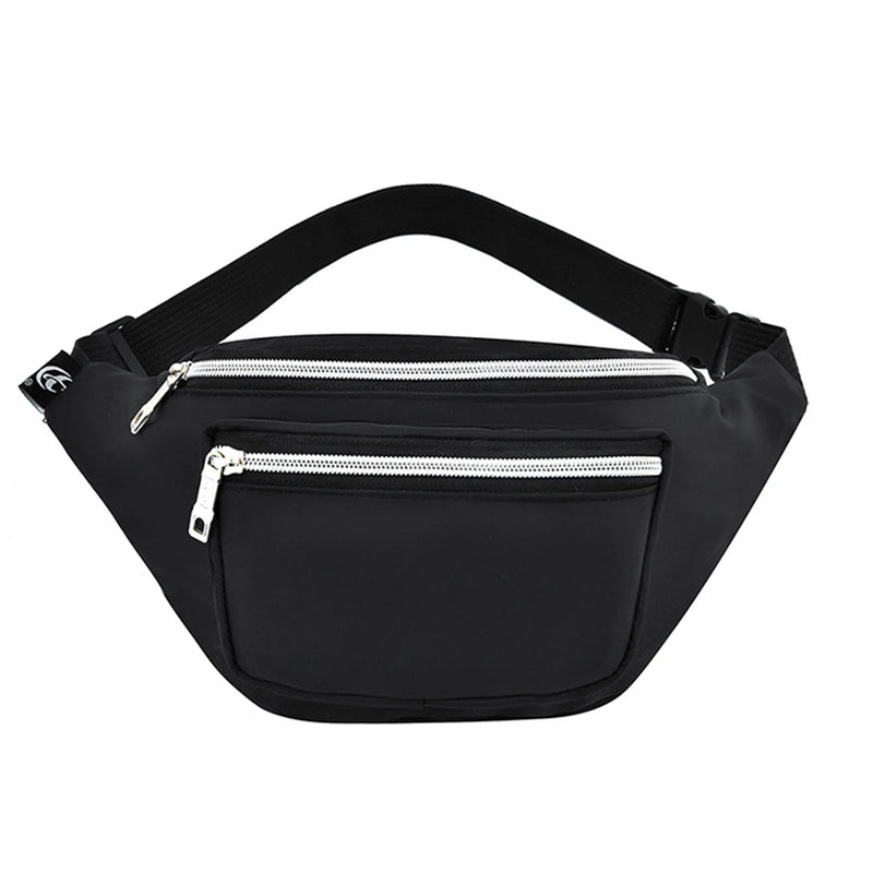 IMCUTE Canvas Waist Bag Unisex Functional Mobile Phone Banana Bag