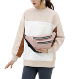IMCUTE Canvas Waist Bag Unisex Functional Mobile Phone Banana Bag