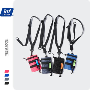 Mesh Crossbody Bag Men Streetwear Outdoor Shoulder Bag