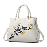 Floral Tote Bag Women's PU Leather Handbag