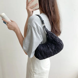 Cream Puff Cloud Nylon Armpit Bag Handbag Shoulder Bag