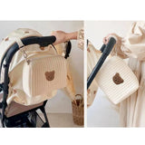 Bear Embroidery Makeup Bag Mommy Bag Nappy Pouch Travel Women's Clutch Handbags