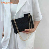 Rhinestone PU Leather Handbag Women's Underarm Shoulder Clutch Purse