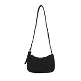 INS Women Reviet Wide Strap Shoulder Bag Casual Nylon Crossbody Travel Bag