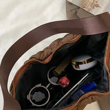 Women Space Cotton Padded Shoulder Bag Nylon Handbag Travel Purse