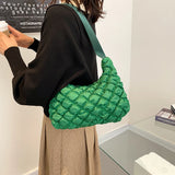 Women Space Cotton Padded Shoulder Bag Nylon Handbag Travel Purse