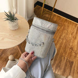 INS Women's Diamond Bucket Handbag Rhinestone Crystal Chain Shoulder Bag