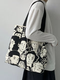 Lazy Style Women Canvas Shopping Bag Eco Handbag Tote Reusable Grocery Shopper B