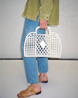 INS Jelly Hand-Held Basket Bag Large Capacity Tote Bags