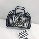 INS Jelly Hand-Held Basket Bag Large Capacity Tote Bags