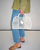 INS Jelly Hand-Held Basket Bag Large Capacity Tote Bags