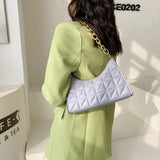 Thick Chain Shoulder Bag Women Leather Handbags