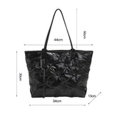 Winter Down Bags Feather Space Cotton Padded Handbags Women Solid Quilted Bucket